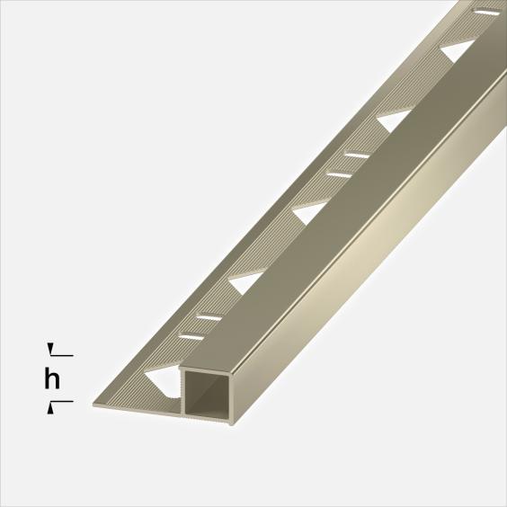 Alferquad Quadratprofil Aluminium Titan eloxiert Hochglänzend Länge 2,5m 