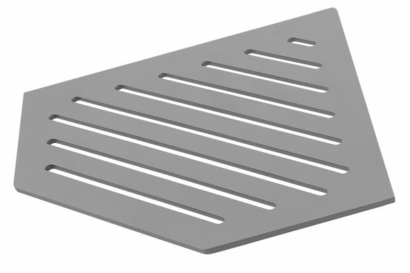 Dural Ablage TI-SHELF LINE Fünfeckige Eckablage Aluminium betongrau 