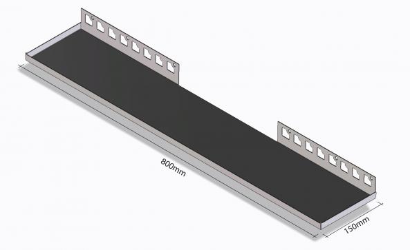 HK Edelstahl Duschablage befliesbar Rechteck breit 800 x 150 mm
