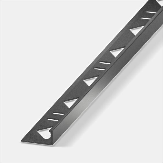 Alferbasic Winkelprofil Aluminium Anthrazit Pulverbeschichtet Metallic Länge 2,5m 