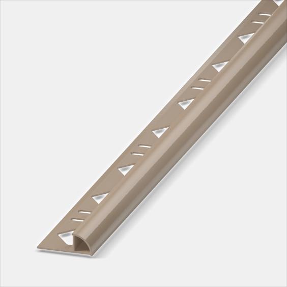 Alfercircle Viertelkreisprofil Aluminium Beige pulverbeschichtet Länge 2,5m 