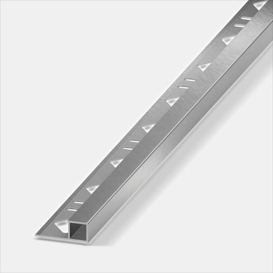 Alferquad Quadratprofil Aluminium Silber eloxiert Kreuzschliff Länge 2,5m 