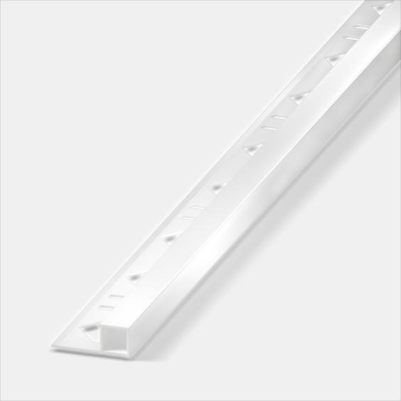 Alferquad Quadratprofil Aluminium Weiss pulverbeschichtet Länge 2,5m 