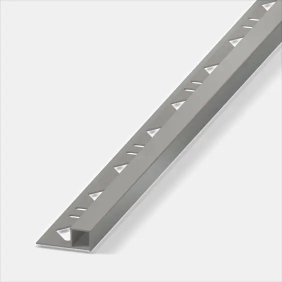Alferquad Quadratprofil Aluminium Kiesel pulverbeschichtet Länge 2,5m 