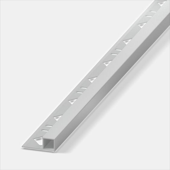 Alferquad Quadratprofil Aluminium Silbergrau metallic pulverbeschichtet Länge 2,5m 