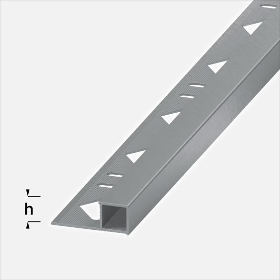 Alferquad Quadratprofil Aluminium Grau eloxiert Kreuzschliff Länge 2,5m 