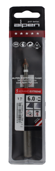 Alpen Drills Fliesenbohrer und Glasbohrer Keramo Extreme Ø 6mm 