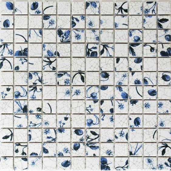 Mosaik Keramik Landhaus Blau 30x30cm 