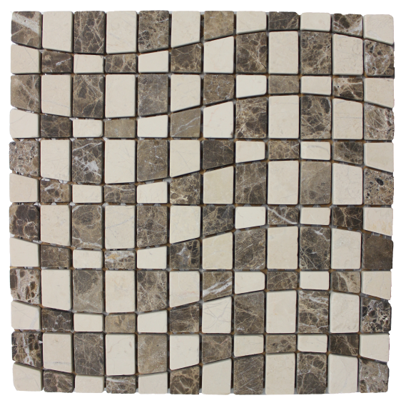 Mosaik Naturstein Welle Braun 30,5x30,5cm 