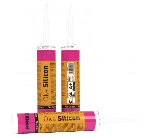 Kiesel Bauchemie Oka Silicon Steingrau 310ml / Pack mit 2 Stck. 