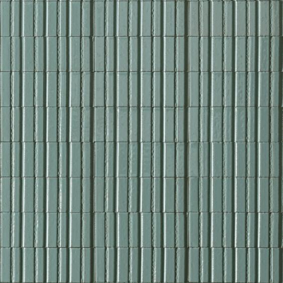 Ragno Dekorfliese Glacé Struttura 3D Rayé Turchese Glossy 7,5x20 cm 