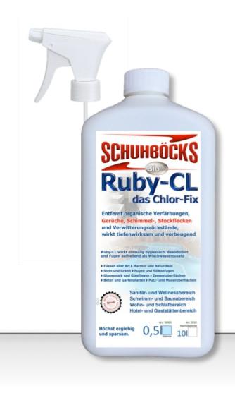 Schuhböcks Ruby-CL Das Chlor-Fix 0,5l Sprühflasche 