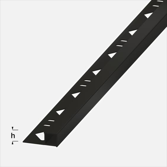 Alferquad Quadratprofil Aluminium Schwarz matt pulverbeschichtet Länge 2,5m 