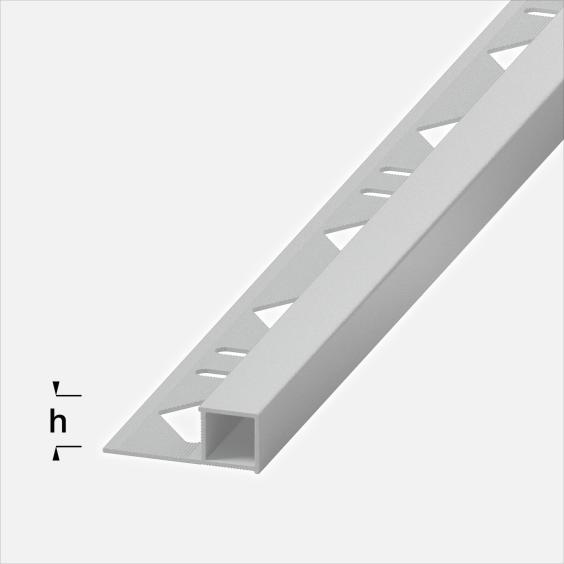 Alferquad Quadratprofil Aluminium Silbergrau metallic pulverbeschichtet Länge 2,5m 