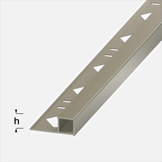 Alferquad Quadratprofil Aluminium Titan eloxiert Länge 2,5m 