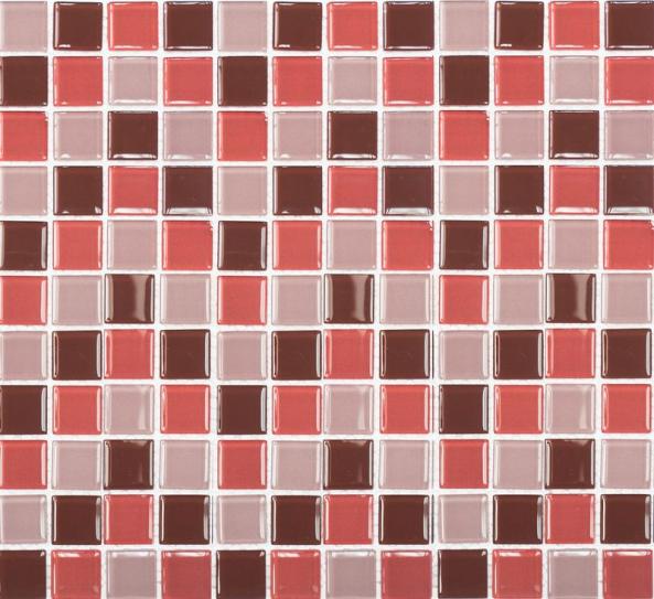 Mosaik Glas Braun Rot Mix 30x30cm 